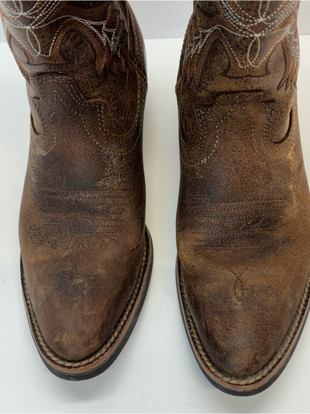 Justin Womens 12" Rein Square Toe Western Boot Waxy Tan - SVL2001 Size 7 B - Picture 4 of 8